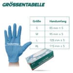 NITRAS BLUE WAVE Nitril Einmalhandschuhe, blau