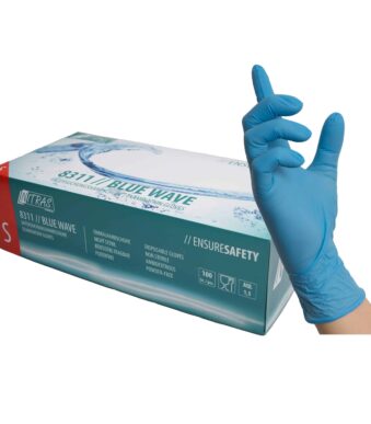NITRAS BLUE WAVE Nitril Einmalhandschuhe, blau