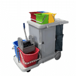 Abschließbarer Reinigungs- & Materialwagen