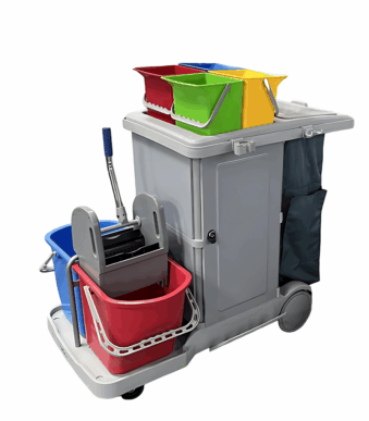 Abschließbarer Reinigungs- & Materialwagen