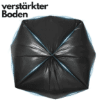 Müllbeutel 120 Liter | 70x110 cm | Schwarz oder Blau | 30 µ – Reißfeste Abfallsäcke für Industrie & Haushalt