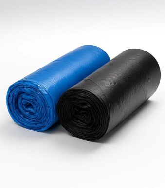 Müllbeutel 120 Liter | 70x110 cm | Schwarz oder Blau | 30 µ – Reißfeste Abfallsäcke für Industrie & Haushalt