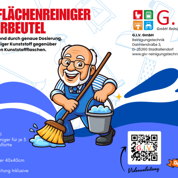 Oberflächenreiniger Dosierbeutel Set – 20×30 ml Konzentrat inkl. 2 Mikrofasertücher